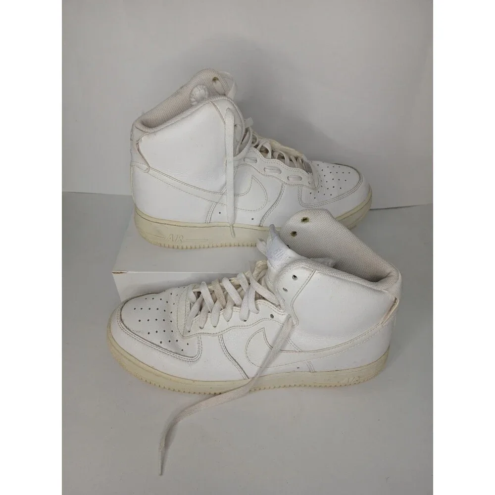 Nike Air Force 1 Mid Triple White Sneakers Men’s Size 10.5 High Top Shoes